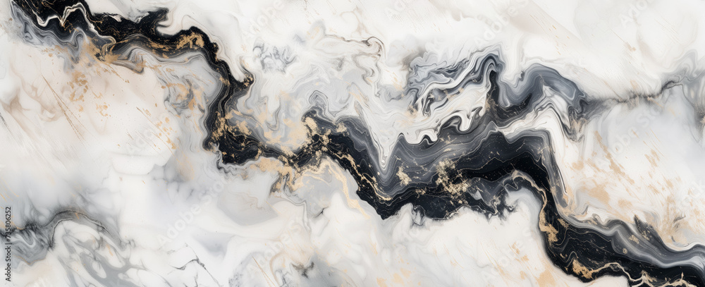Elegant marble texture with swirls of black and gold. Elegant marble texture with swirls of black and gold.
