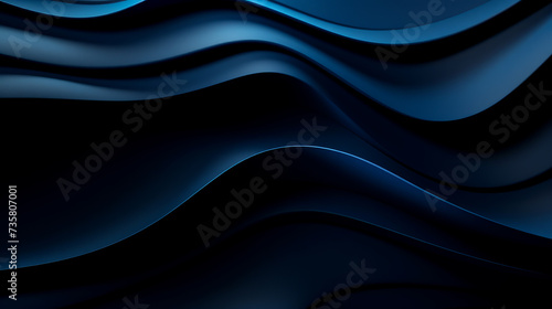 Beautiful luxury 3D modern abstract neon dark blue background composed of waves with light digital effect.