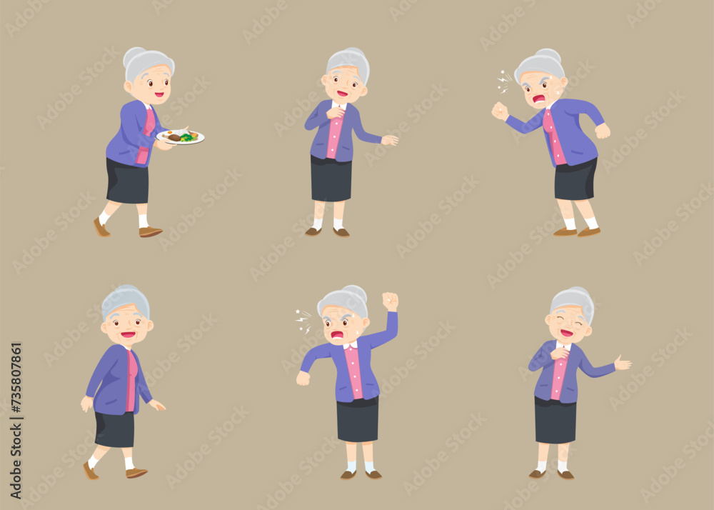 Elderly people old women characters 004