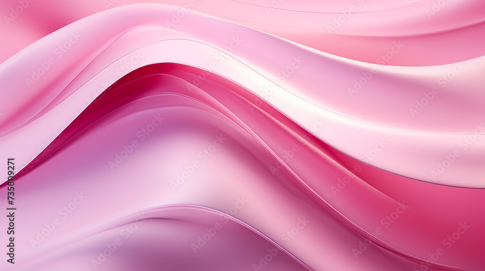 Obraz premium Beautiful luxury 3D modern abstract neon pink background composed of waves with light digital effect.