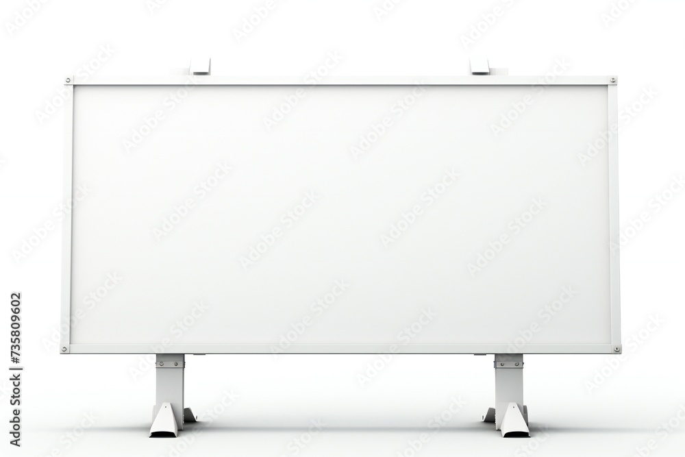 Billboard sign with electric installation empty banner white background Generative Ai Billboard sign with electric installation empty banner white background Generative Ai