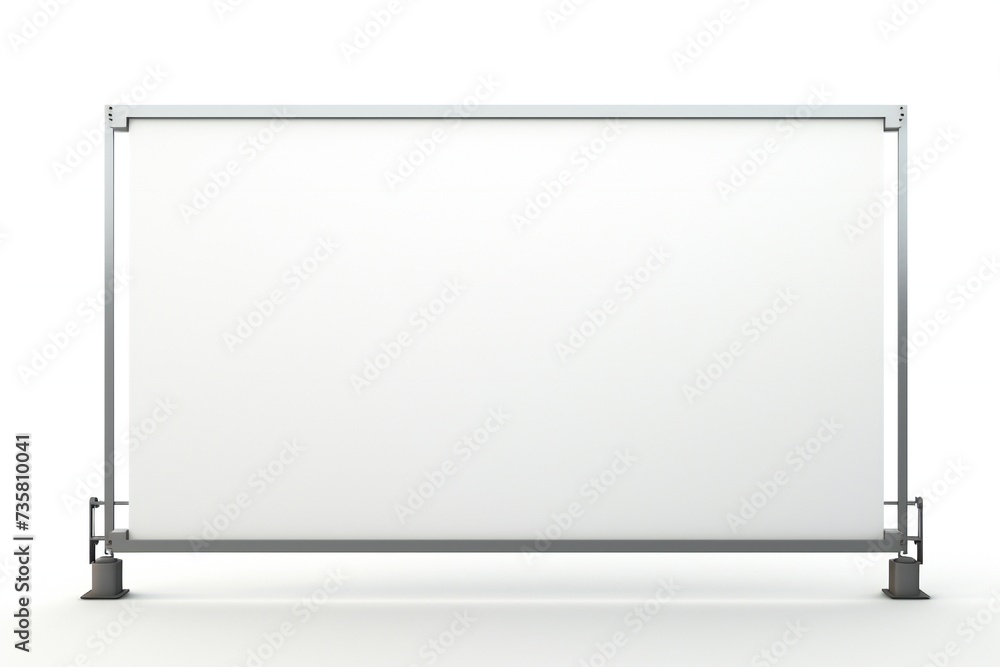 Billboard sign with electric installation empty banner white background Generative Ai Billboard sign with electric installation empty banner white background Generative Ai