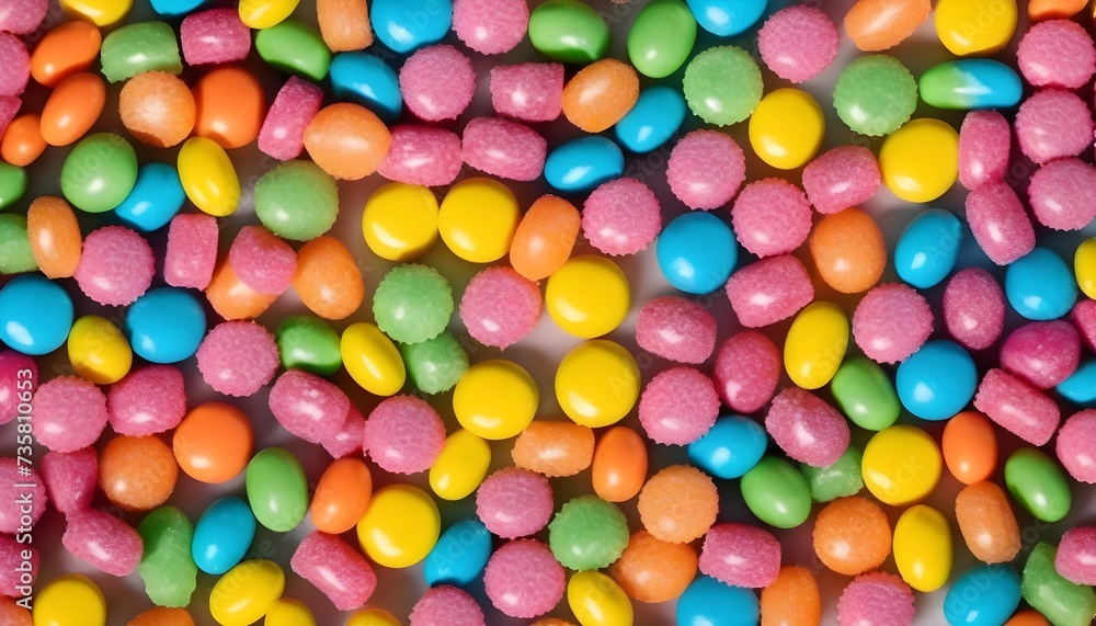 Colorful sucker hard sugar candies on a white background Colorful sucker hard sugar candies on a white background