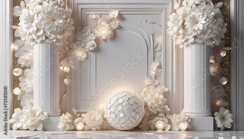 3d decorative background texture pattern, interior mural wallpaper.