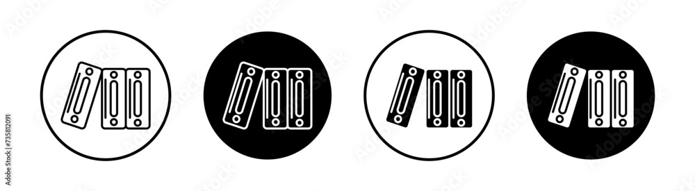 Binder flat line icon set. Binder Thin line illustration vector Binder flat line icon set. Binder Thin line illustration vector
