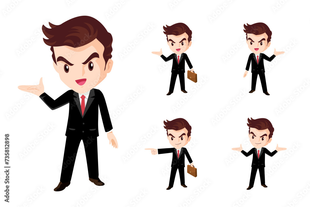 Fototapeta premium business man character 07