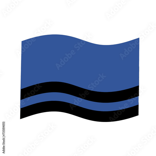 Free Download start your own country or movement with a waving blue flag or banner with two black parallel stripes at bottom  - GFXLoad