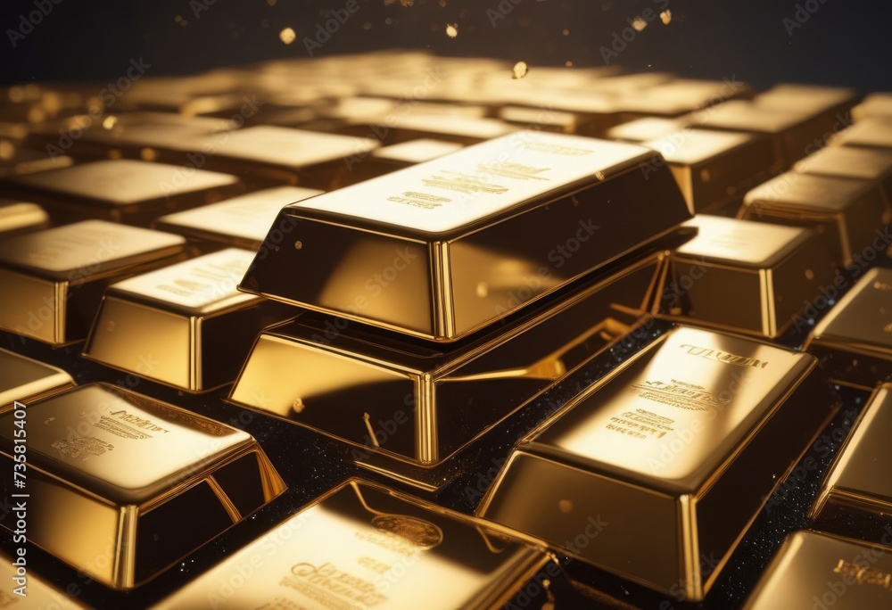 Falling price of gold represented by a golden yellow metal bar and dollar coins going down from sky,gold drop,pricing,rich Falling price of gold represented by a golden yellow metal bar and dollar coins going down from sky,gold drop,pricing,rich