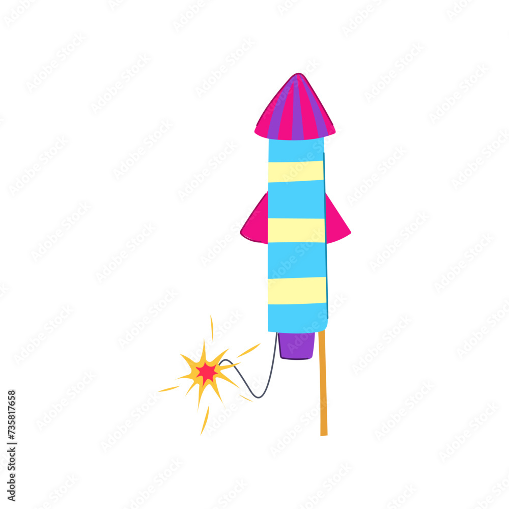 firecracker firework rocket cartoon vector illustration firecracker firework rocket cartoon vector illustration