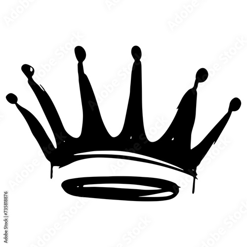 Hand down king or queen crown sketch, fellow crowned tiara, beautiful diadem and luxurious decals vector illustration