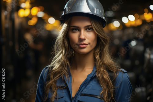 Portrait of a young woman industrial engineer responsible for optimizing processes and systems across various industries