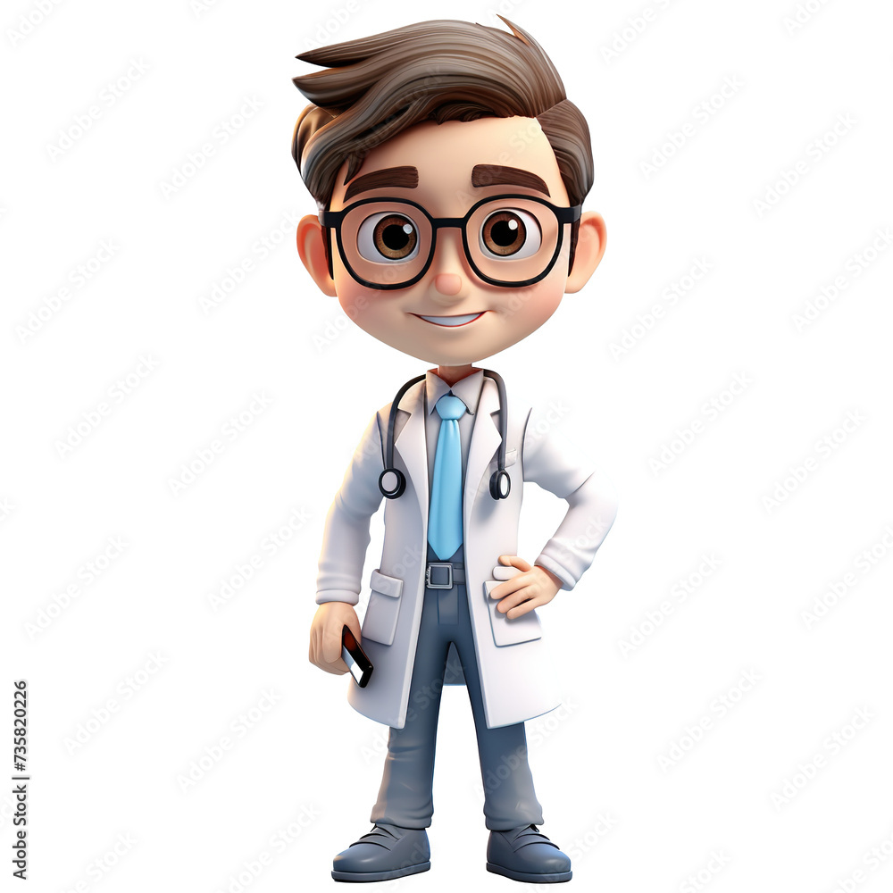 A 3d cartoon illustration kid on transparent png background A 3d cartoon illustration kid on transparent png background