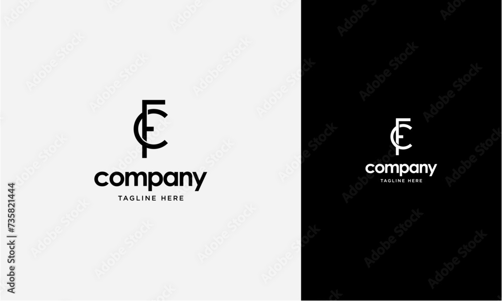 Initial Letter FC or CF Logo,Typography Vector Template. Creative Abstract Letter FC or CF Logo Vector Initial Letter FC or CF Logo,Typography Vector Template. Creative Abstract Letter FC or CF Logo Vector