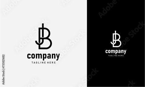 Initial Letter JB or BJ Logo,Typography Vector Template. Creative Abstract Letter JB or BJ Logo Vector