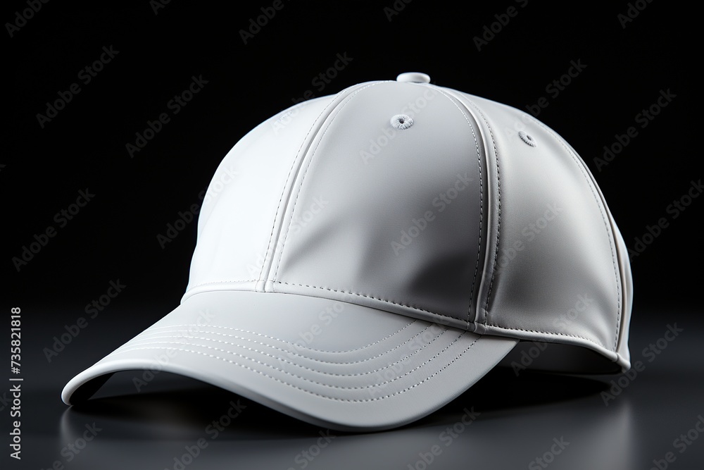Fototapeta premium White baseball hat mockup illustration on studio background