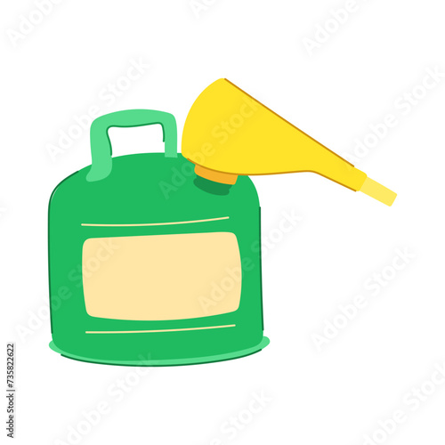 petrol fuel can metal cartoon vector illustration