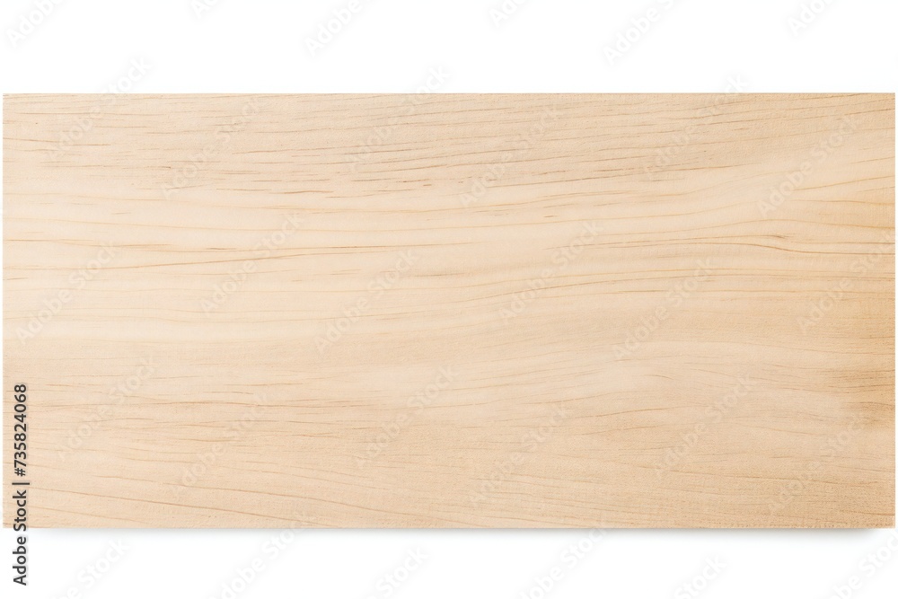 Empty plywood banner isolated on white background Generative Ai