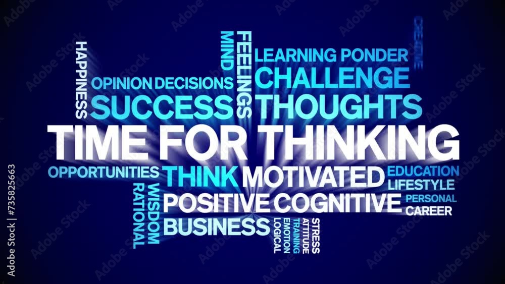 Time For Thinking animated word cloud;text design animation tag kinetic typography seamless loop. Time For Thinking animated word cloud;text design animation tag kinetic typography seamless loop.