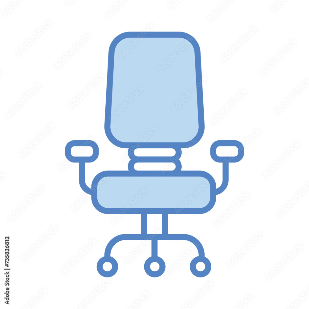 Office chair icon vector stock illustration. Office chair icon vector stock illustration.