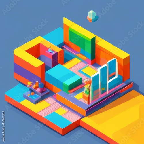 Isometric 3D Colorful Illustration