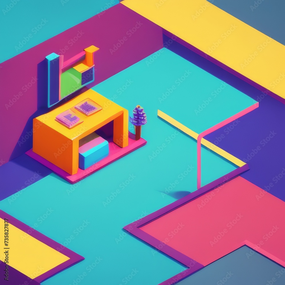 Isometric 3D Colorful Illustration Isometric 3D Colorful Illustration