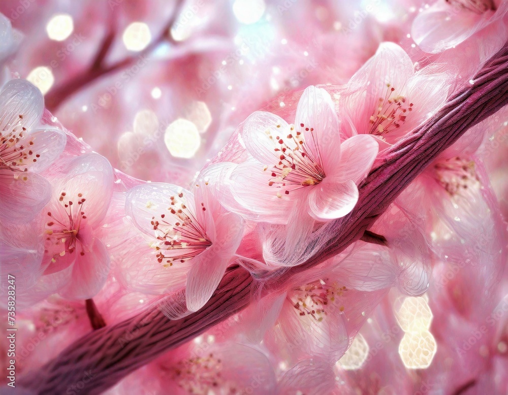 春の花びらと煌めき 春の花びらと煌めき
