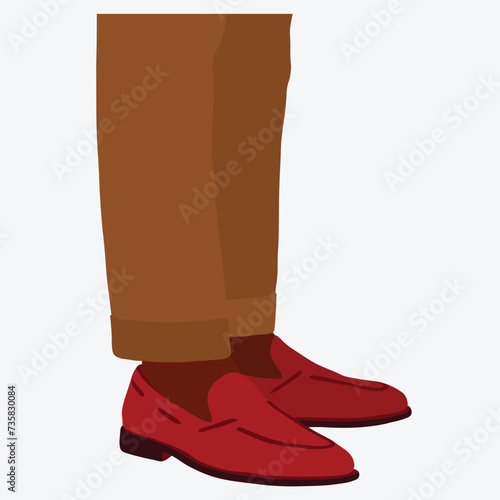 Vector illustration of male footwear