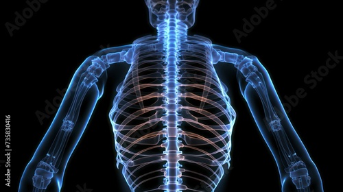 Xray images body man to see injuries of tendons and bones for a medical diagnosis