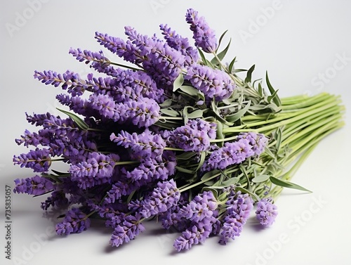Fresh lavendulan flower on the white background