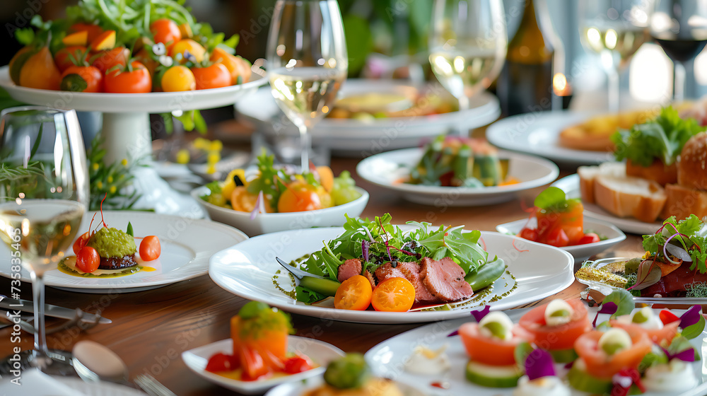 salad in a restaurant