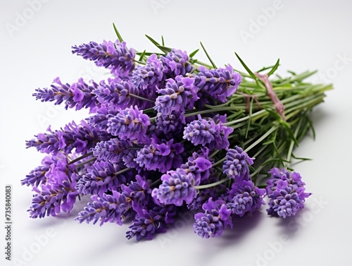 Fresh lavendulan flower on the white background