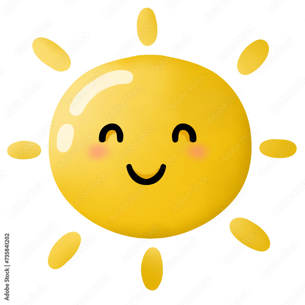 The yellow sun is smiling in the summer. The yellow sun is smiling in the summer.