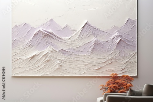 Abstract Textured Mountain Range Artwork