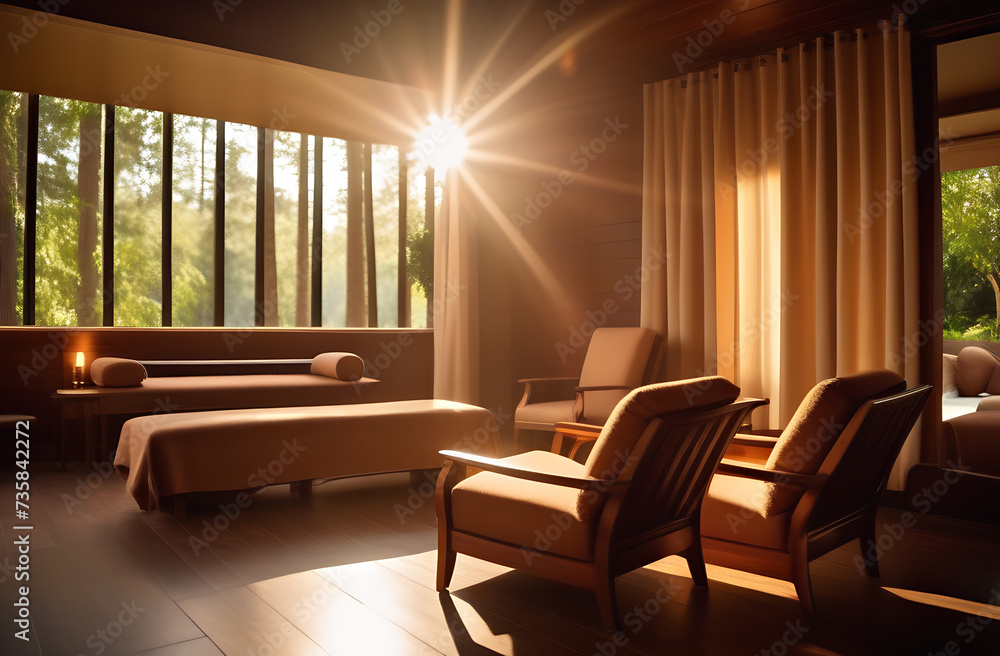 Fototapeta premium room for spa treatments, relaxation and pleasure