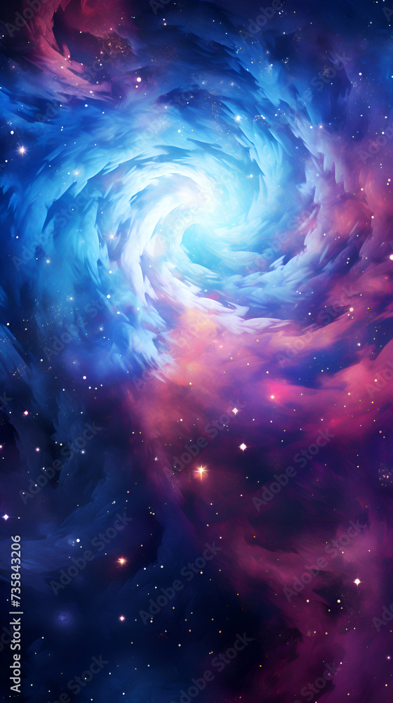 Fototapeta premium Cosmic space and stars. color cosmic abstract background with nebula