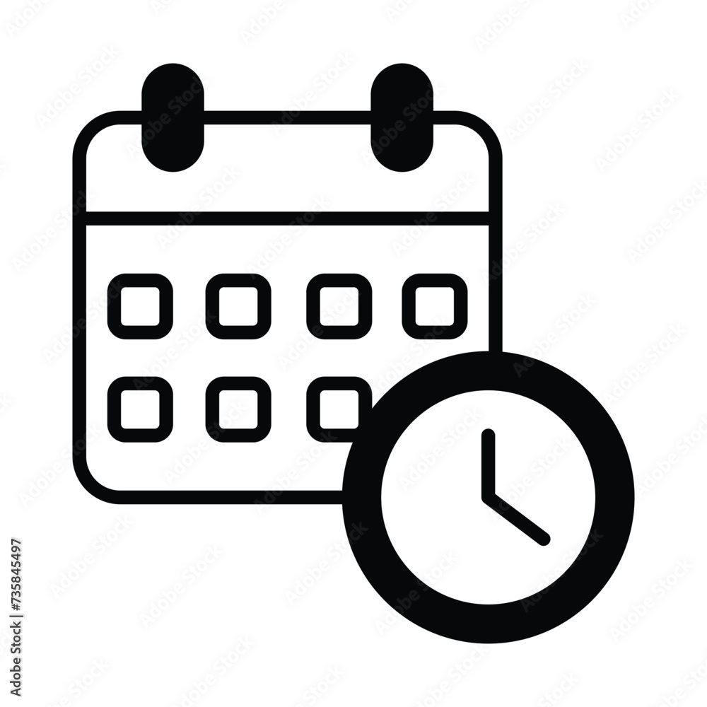 Calendar icon vector stock illustration. Calendar icon vector stock illustration.