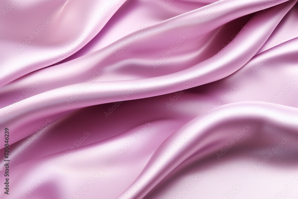 Fototapeta premium Piece of satin fabric isolated on white background Generative Ai