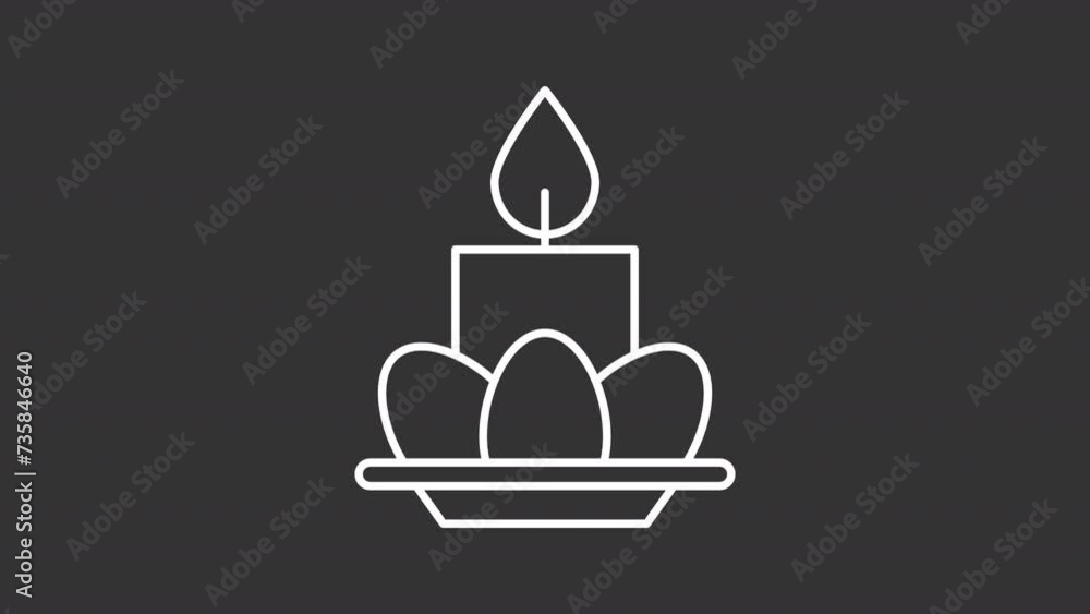 Animated Easter related white icons. Spring holiday symbols line animation library. Happy easter. Resurrection sunday. Isolated illustrations on dark background. Transition alpha. HD video. Icon pack Animated Easter related white icons. Spring holiday symbols line animation library. Happy easter. Resurrection sunday. Isolated illustrations on dark background. Transition alpha. HD video. Icon pack