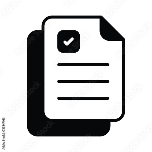 Doucment  icon vector stock illustration.