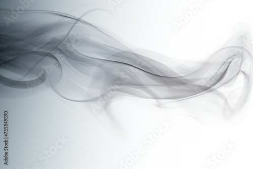 Gray smoke element isolated on white background Generative Ai