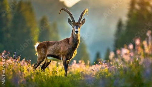Beautiful roe deer (Capreolus capreolus) in the mountains