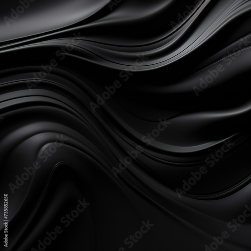 Smooth black liquid vector background Generative Ai