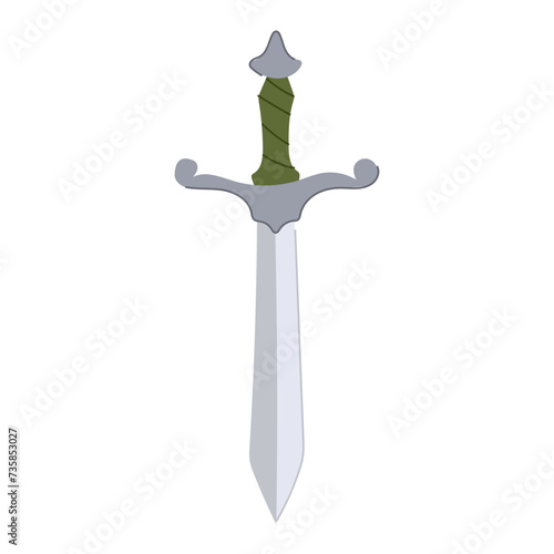 viking medieval sword cartoon vector illustration