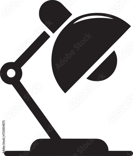 Modern Desk Lamp Silhouette vector