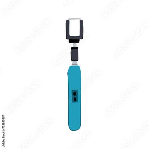 photography selfie stick cartoon vector illustration