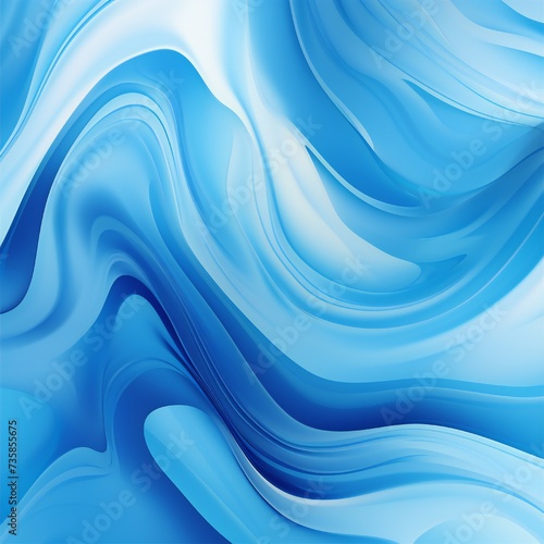 Smooth blue liquid vector background Generative Ai