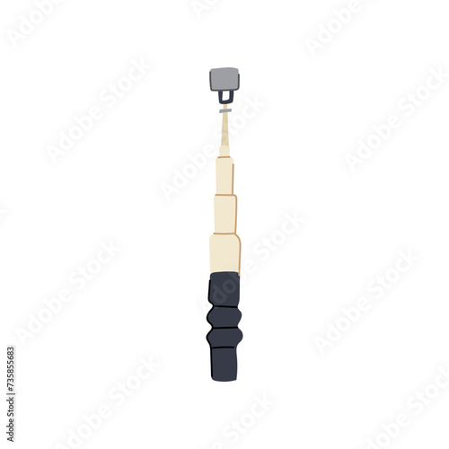 phone selfie stick cartoon vector illustration