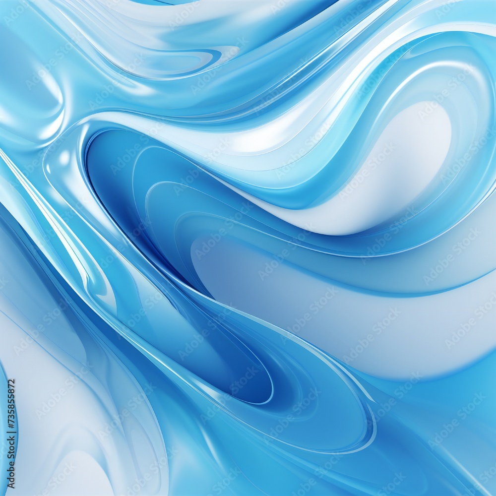 Obraz premium Smooth blue liquid vector background Generative Ai