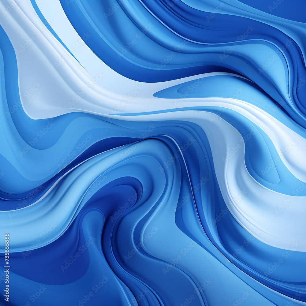 Fototapeta premium Smooth blue liquid vector background Generative Ai