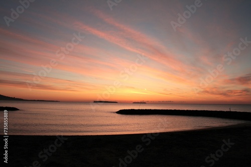 levé du soleil en février 